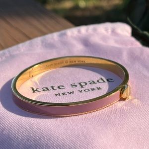 Kate Spade Pink Enamel Spade Bangle